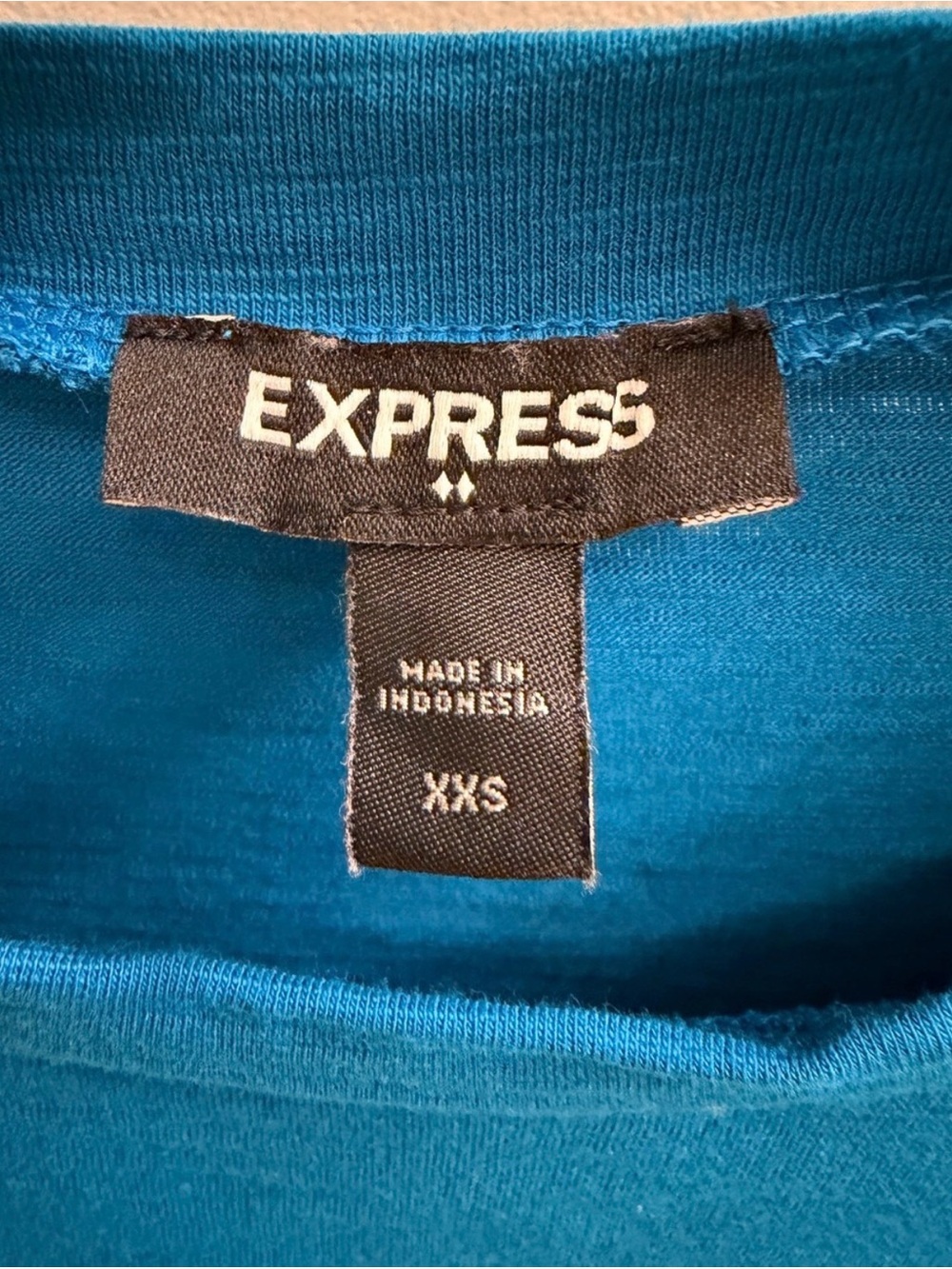 Express Short-Sleeve Tie-Front Knot Mini Dress Tan and Blue XXS BUNDLE OF 2 - Picture 7 of 10
